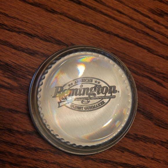 Remington Shotgun Glass Dome Pewter Paperweight ~ Vintage? ~ Advertising ~ Rifle - Picture 2 of 15